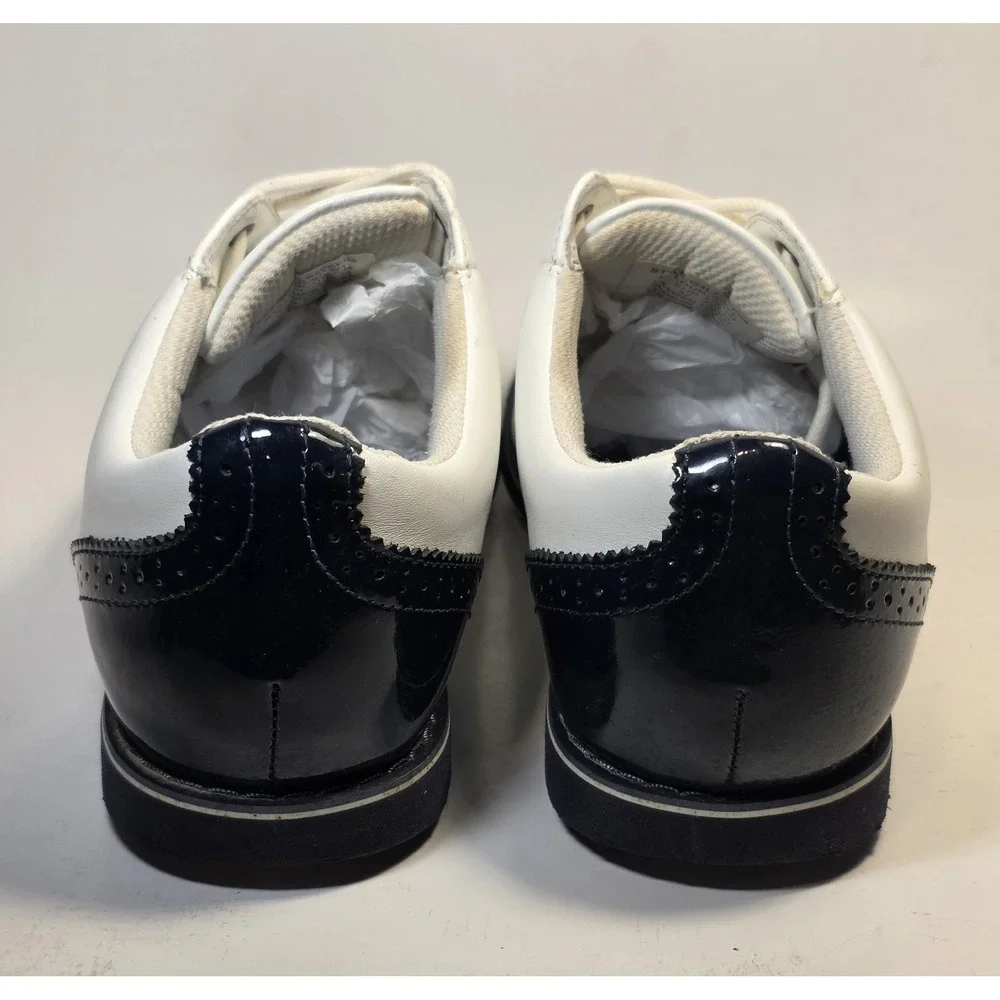 G/FORE White and Navy Two-Tone Golf Oxfords - Picture 9 of 11